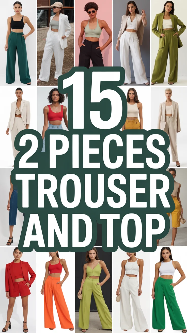🧥 15 2 Pieces Trouser And Top