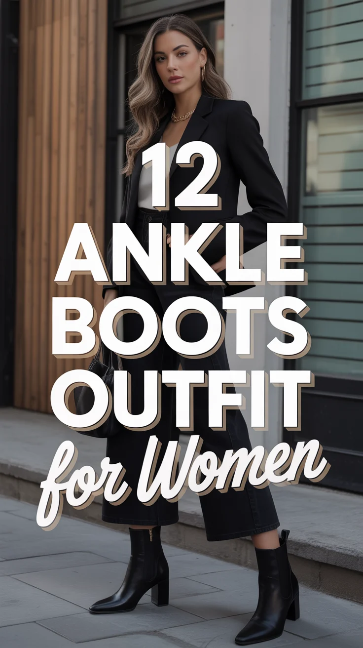🥿 12 Ankle Boots Outfit For Women