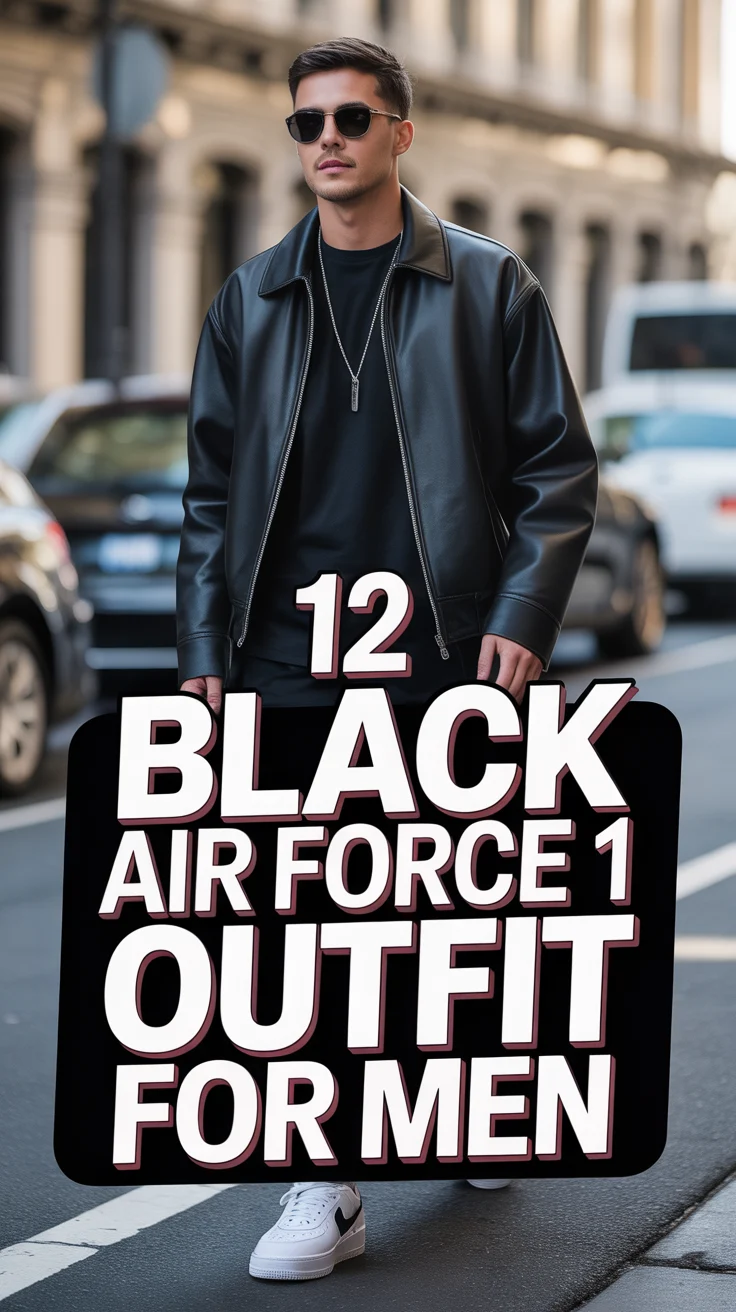 🖤 12 Black Air Force 1 Outfit For Men