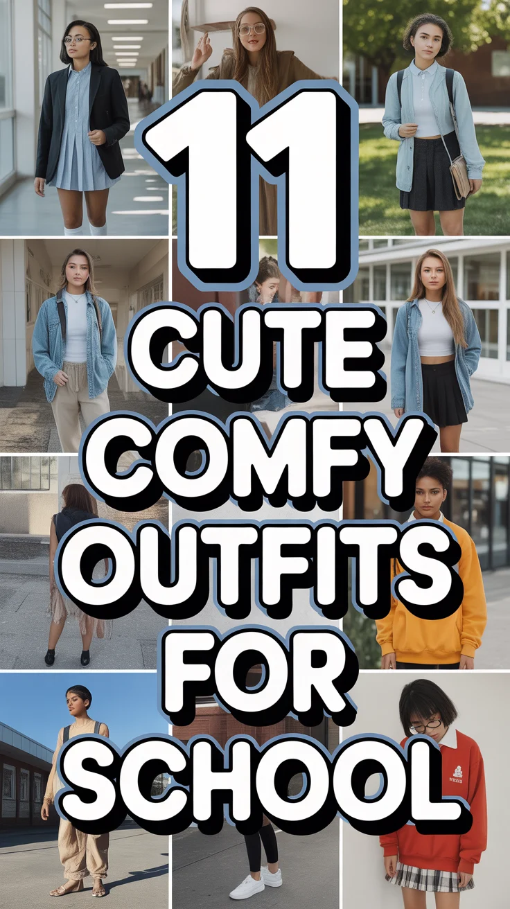 🧢 11 Cute Comfy Outfits For School