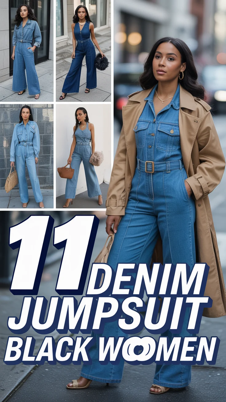 ✨ 11 Denim Jumpsuit Outfit Black Women