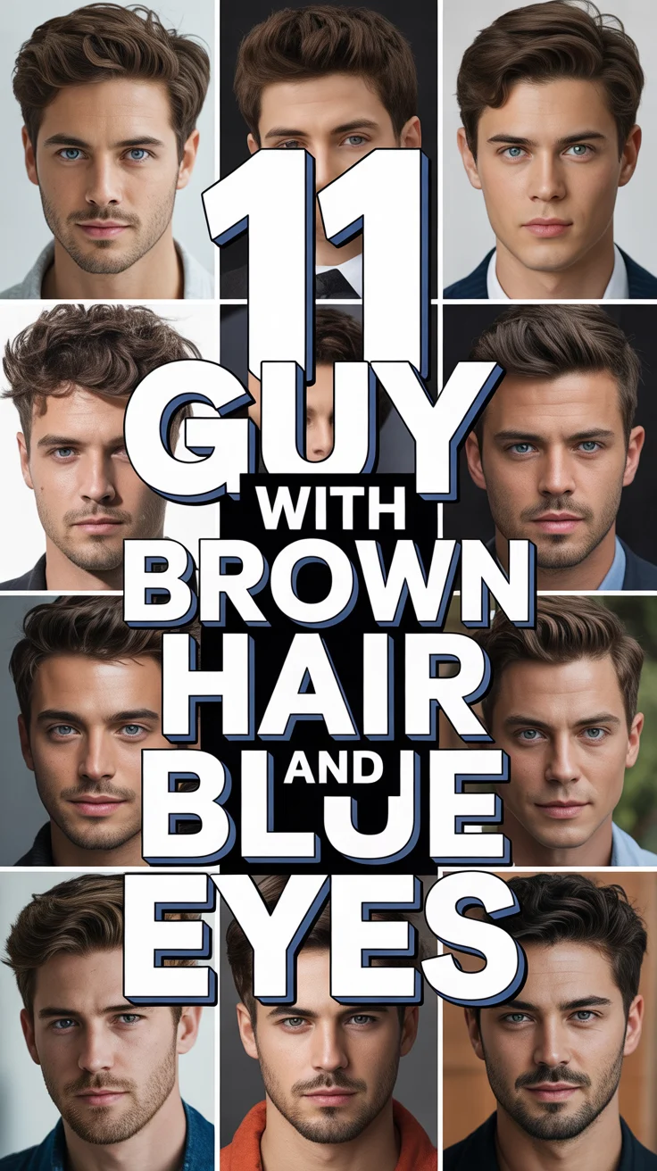 🧿 11 Guy With Brown Hair And Blue Eyes