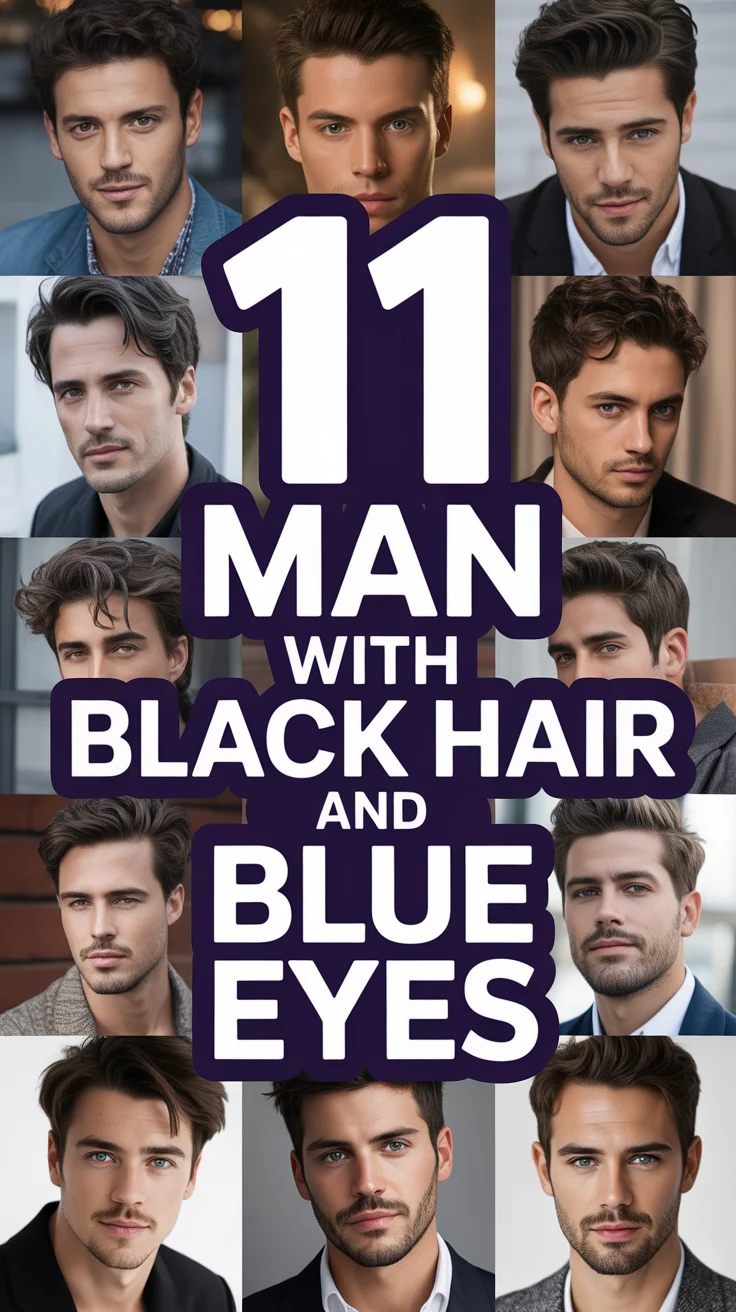 🧿 11 Man With Black Hair And Blue Eyes