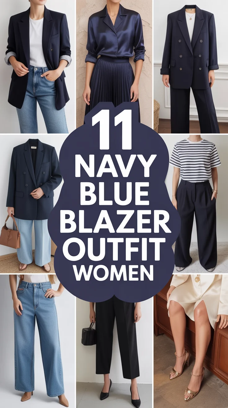 🧥 11 Navy Blue Blazer Outfit Women