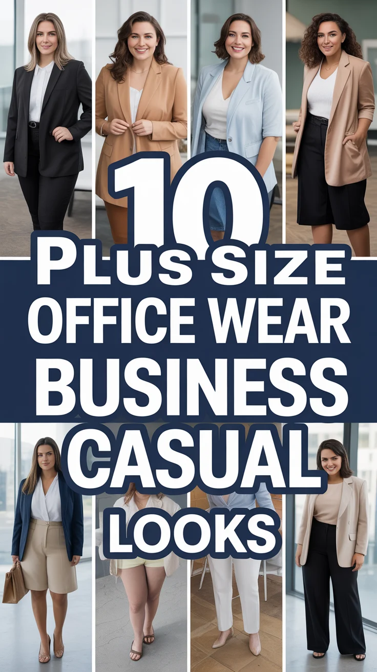 👗 10 Plus Size Office Wear Business Casual Looks