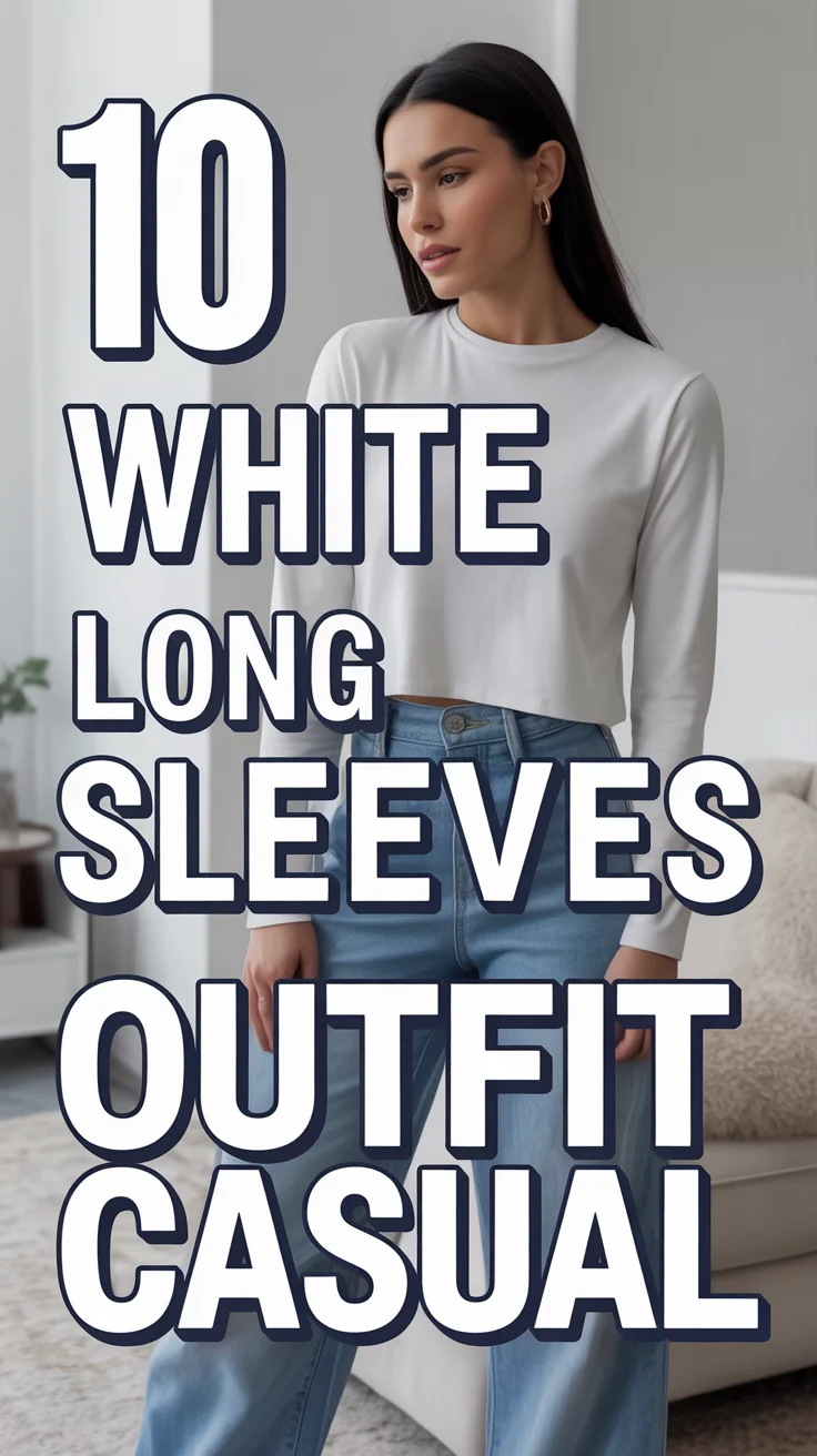 🧺 10 White Long Sleeves Outfit Casual