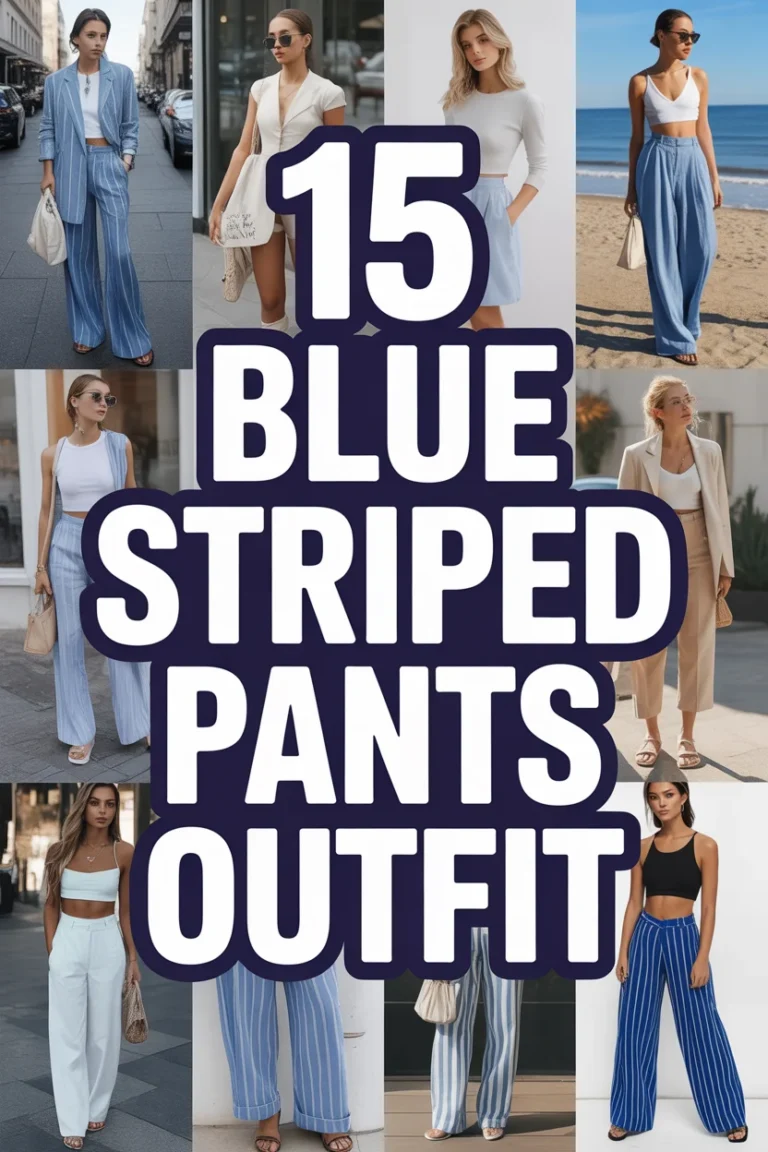 👖 15 Blue Striped Pants Outfit