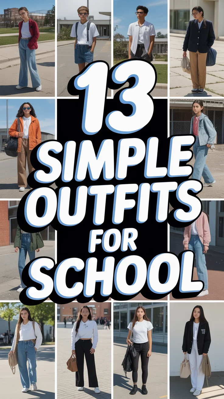 🎓 13 Simple Outfits For School