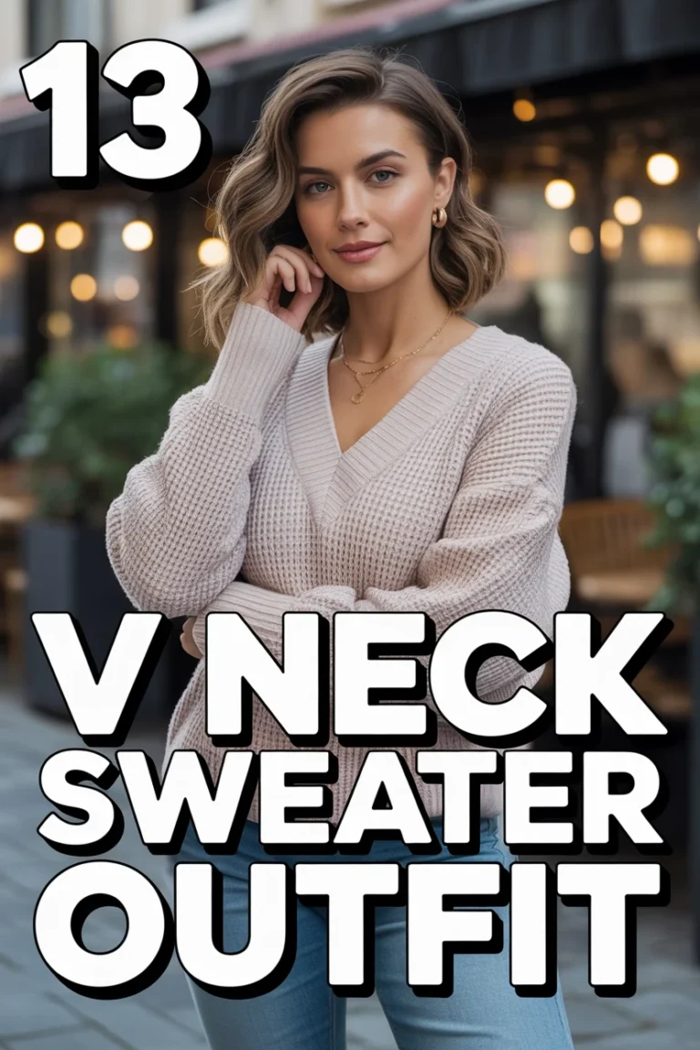 ✨ 13 V Neck Sweater Outfit