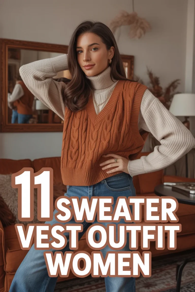 🧶 11 Sweater Vest Outfit Women